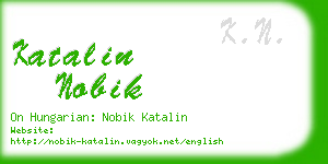 katalin nobik business card